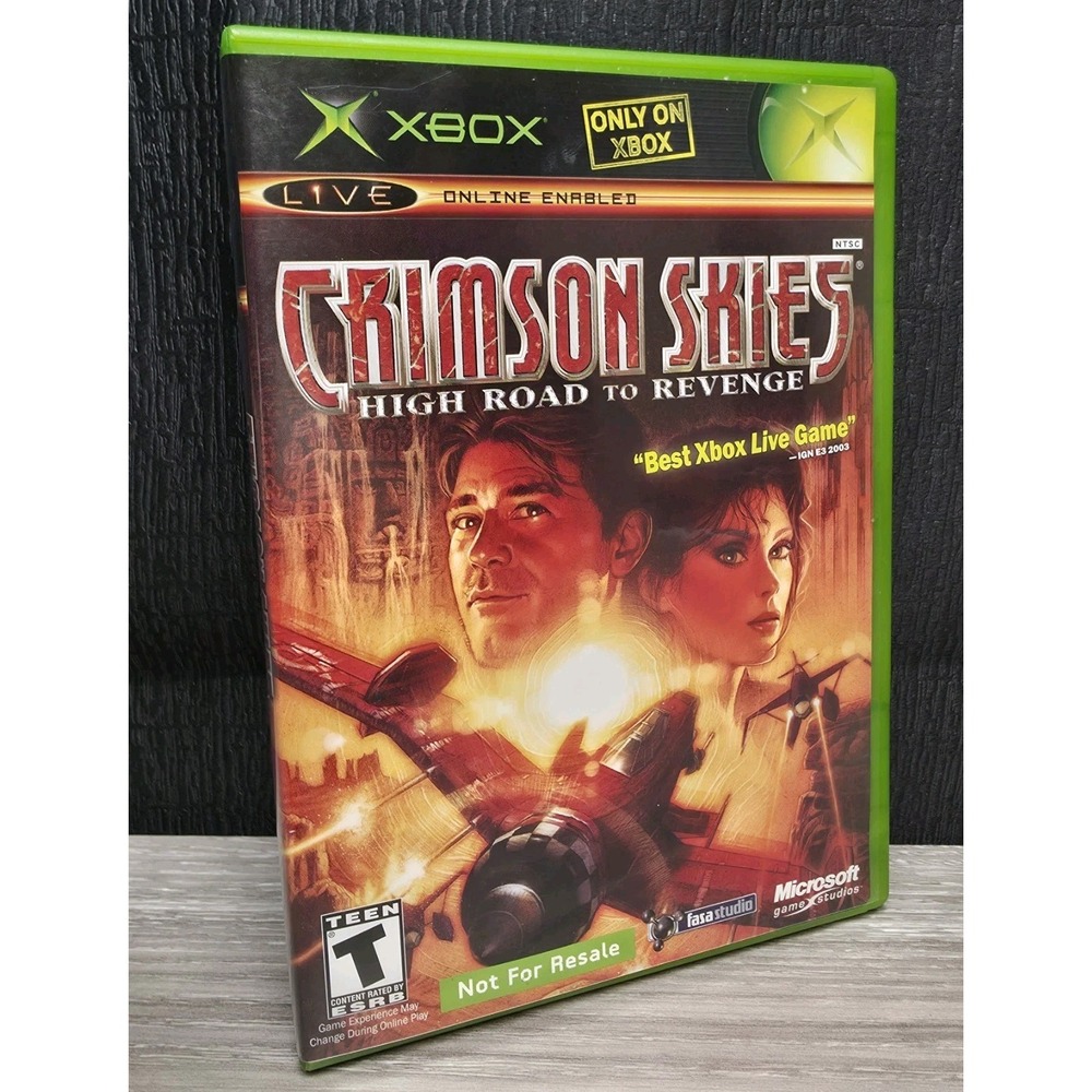 Crimson Skies High Road To Revenge Xbox - Complete CIB Not For Resale